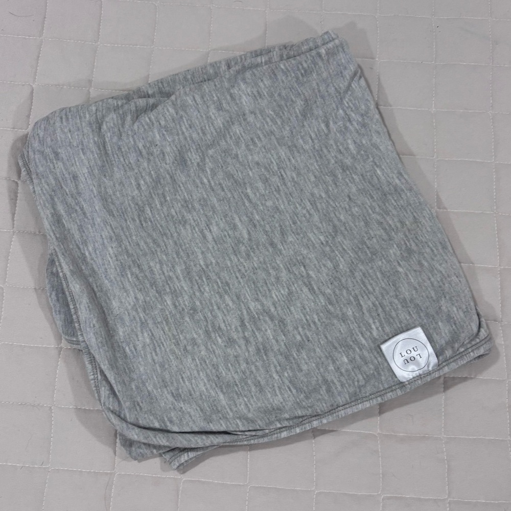 Lou Lou & Company Heather Gray Swaddle Blanket Regular Luxe 48x48 Rayon Spandex